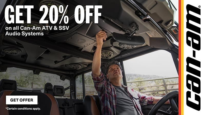Can-Am - Get 20% off all 2024 Audio Systems for Can-Am SSV or ATV