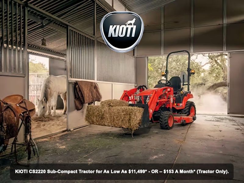 Kioti - KIOTI CS2220 Sub-Compact Tractor for As Low As $11,499* - OR – $153 A Month* (Tractor Only).