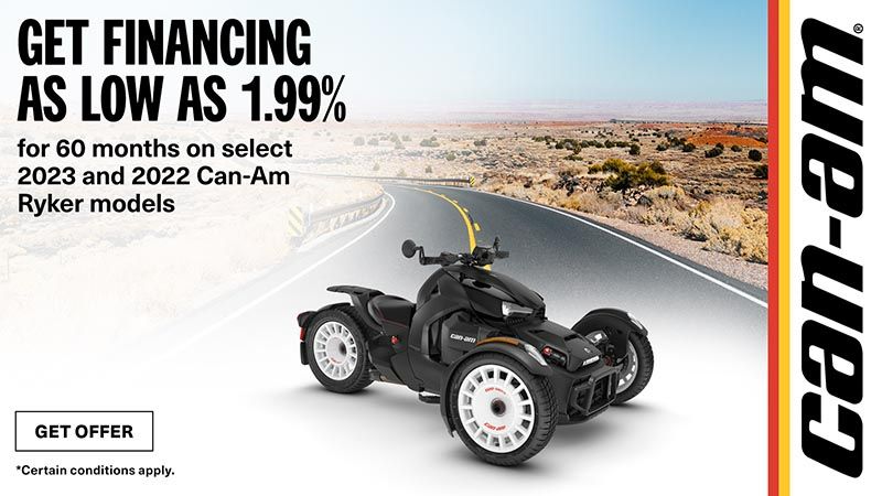 Can-Am - Financing as low as 1.99% for 60-months on select 2023-2022 Ryker Models