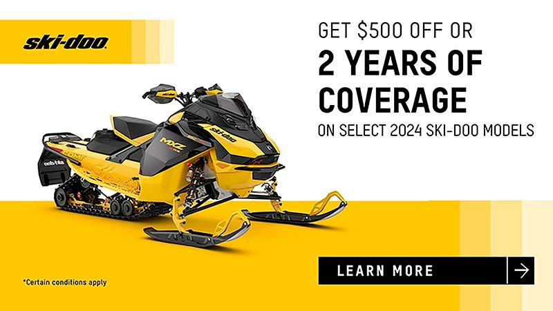 Ski-Doo - Get rebates up to $500 or 2 years of coverage on select 2024 Ski-Doo models