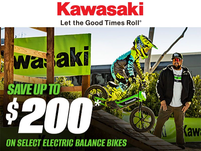 Kawasaki - Save Up to $200 on Select Electric Balance Bikes