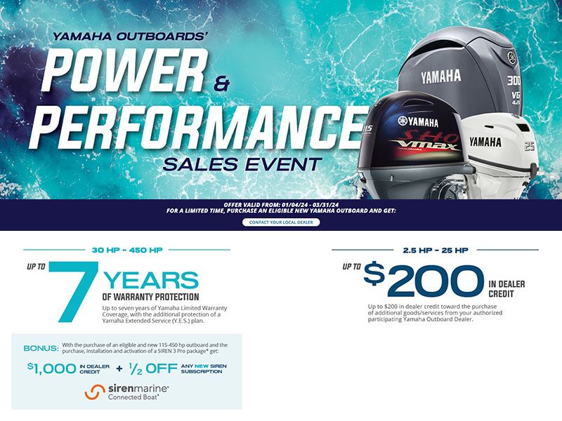 Yamaha Marine - Power & Performance Sales Event