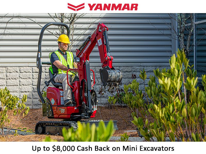 Yanmar - Up to $8,000 Cash Back on Mini Excavators
