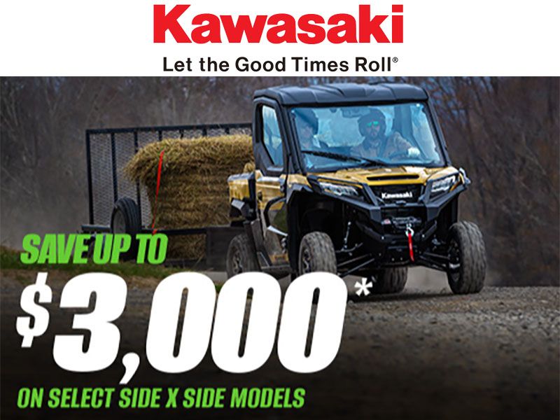 Kawasaki - Save Up to $3,000 on Select Side x Side Models