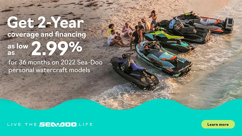 Sea-Doo - Get 2-Year Coverage And 2 Free PFDs On 2022 Personal Watercraft Models