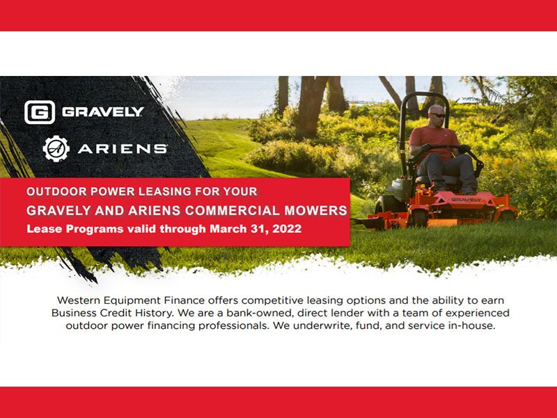  Gravely USA - Western Equipment Finance - Lease Plans