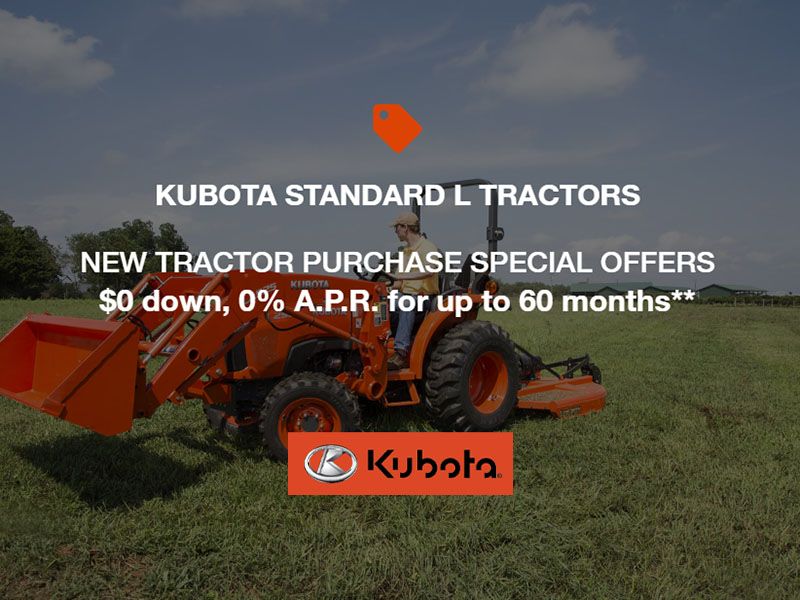 Kubota - Standard L Tractors New Tractor Purchase Special Offers