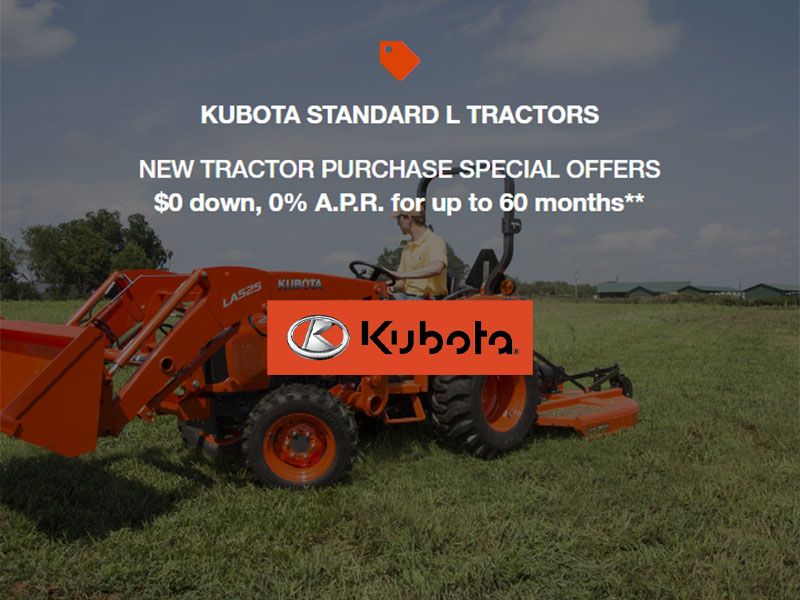 Kubota - Standard L Tractors New Tractor Purchase Special Offers