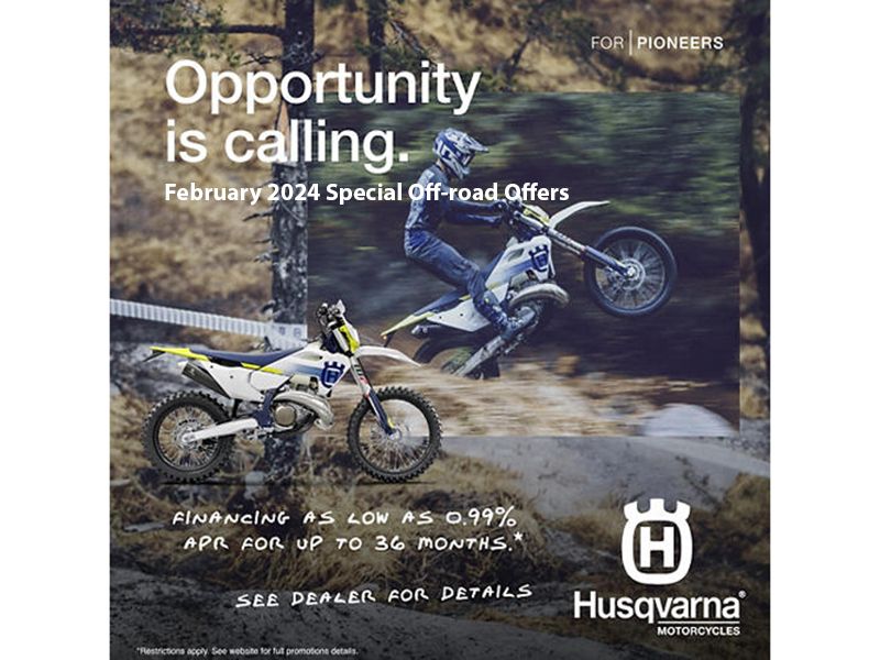 Husqvarna - February 2024 Special Off-road Offers
