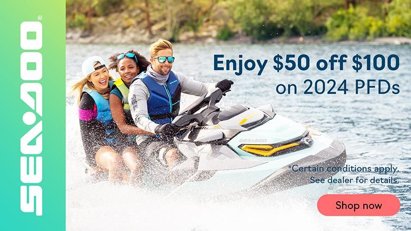 Sea-Doo - $50 off $100 Purchase Of 2024 PFD's