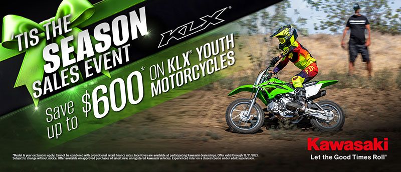 Kawasaki - SAVE UP TO $600* ON KLX YOUTH MOTORCYCLES