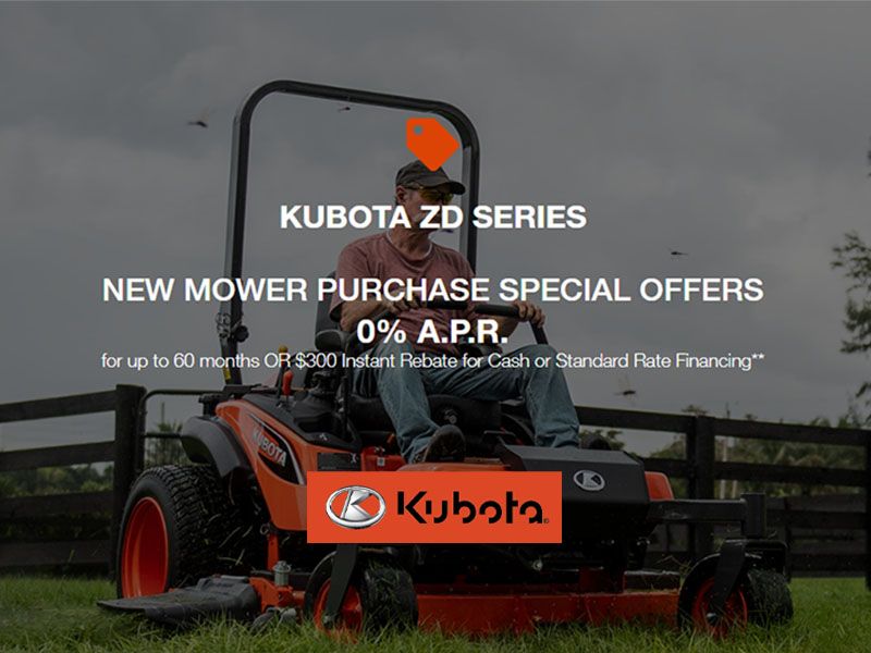 Kubota - ZD Series - New Mower Purchase Special Offers