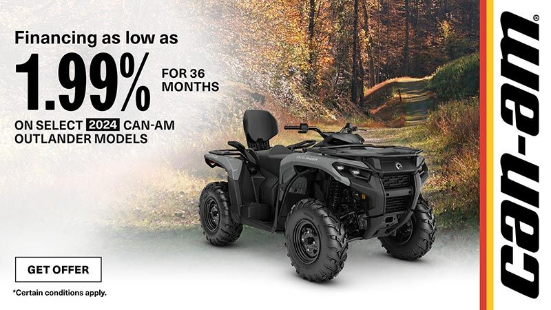 Can-Am - Financing As Low As 1.99% For 36-Months On Select 2024 Outlander Models