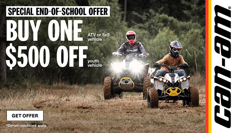 Can-Am - Get $500 towards a Youth models when purchasing a Fullsize Vehicle