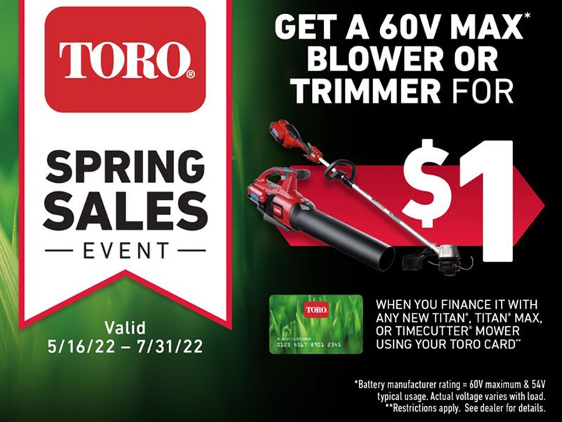  Toro - Spring Sales Event