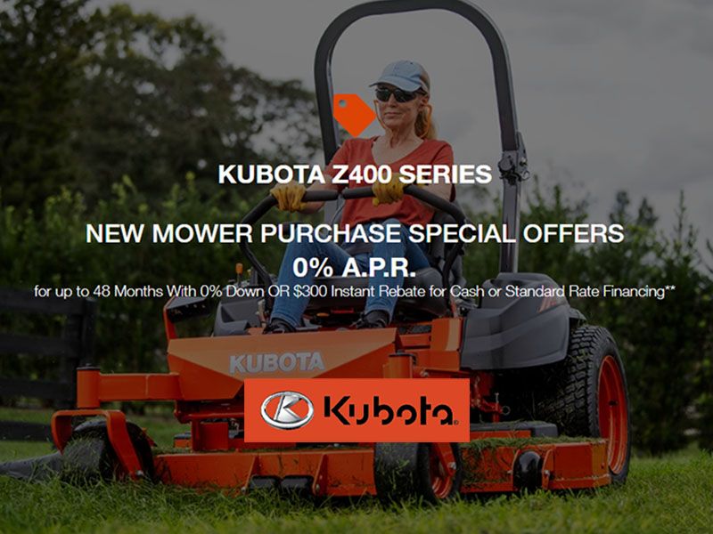 Kubota - Z400 Series - New Mower Purchase Special Offers