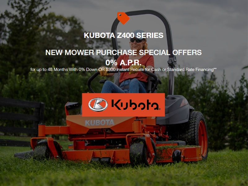 Kubota - Z400 Series - New Mower Purchase Special Offers