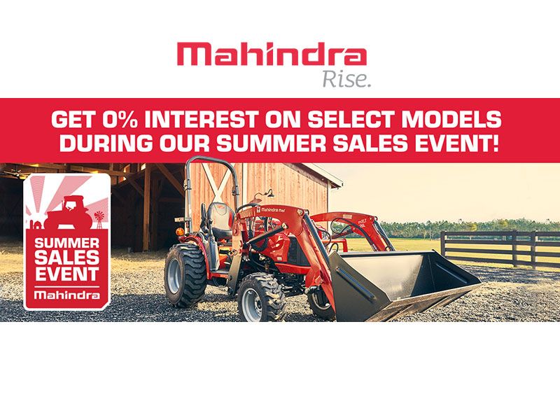  Mahindra - Get 0% Interest On Select Models
