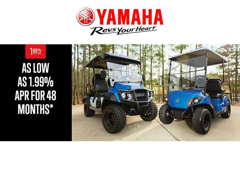 Yamaha Motor Corp., USA Yamaha - As Low As 1.99% APR For 48 Months* - Golf Cars (Copy)