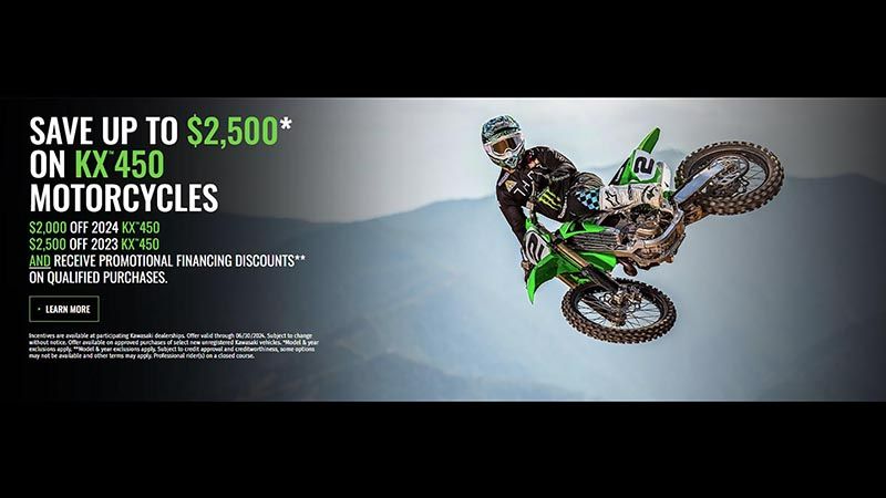 Kawasaki - Save Up To $2,500 On KX 450 Motorcycles