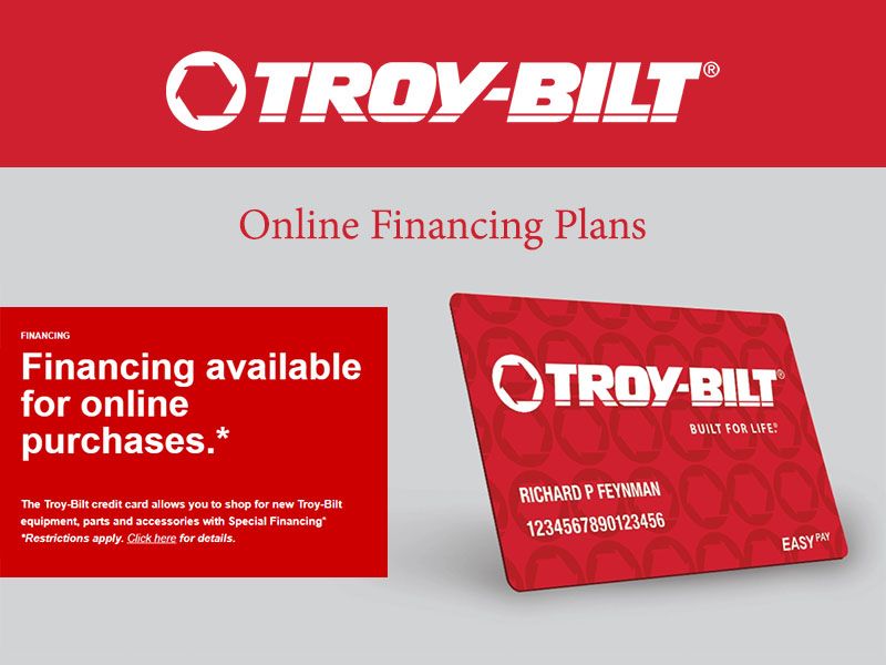 Troy-Bilt - Online Financing Plans