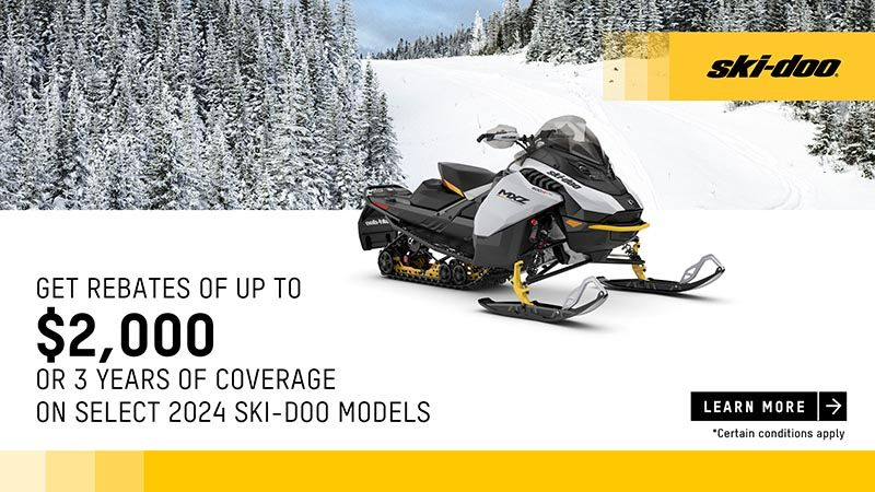 Ski-Doo - Get rebates up to $2,000 or 3 years of coverage on select 2024 Ski-Doo models