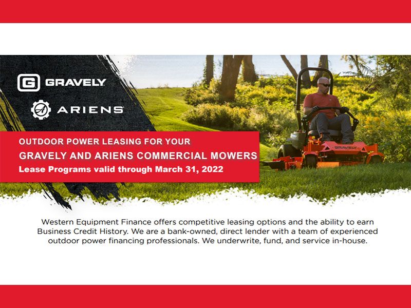  Ariens USA - Western Equipment Finance Lease Plans