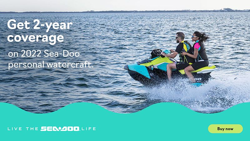  Sea-Doo - Get 2-Year Coverage On Select 2022 PWC Models