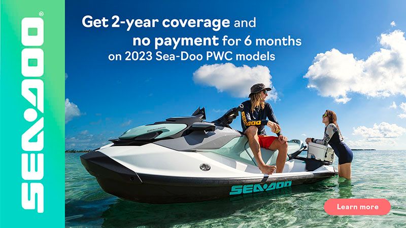 Sea-Doo - Get 2-year coverage and no payment for 6 months on 2023 Sea-Doo personal watercraft models