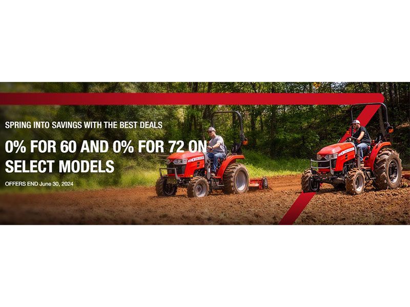 Massey Ferguson - Spring Into Saving With The Best Deals - 0% For 60 and 0% For 72 On Select Models