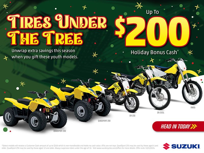 Suzuki - Up To $200 Holiday Bonus Cash