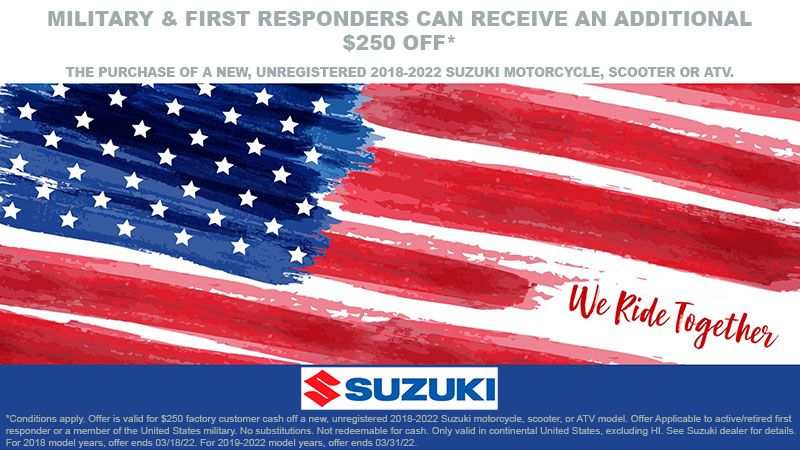  Suzuki Motor of America Inc. - We Ride Together