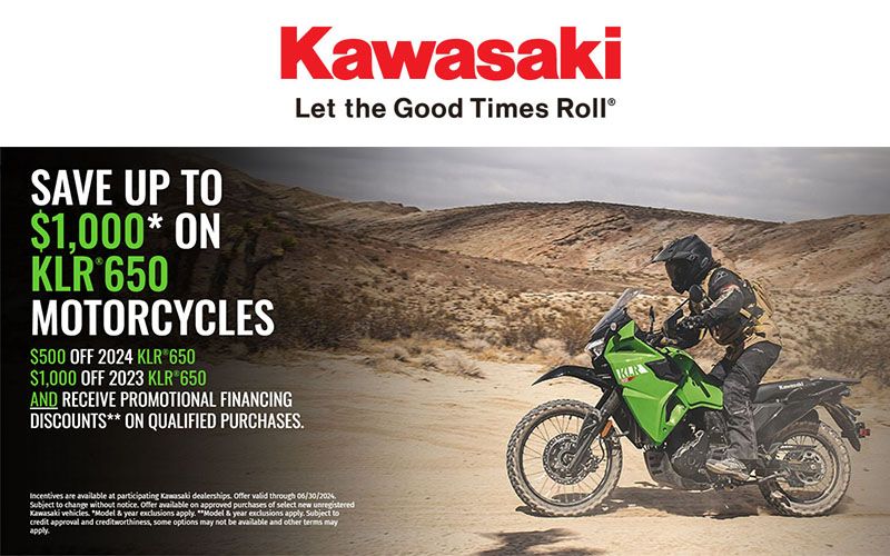 Kawasaki - Save Up to $1,000 On KLR 650 Motorcycles