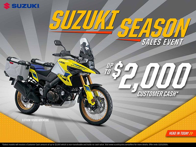 Suzuki - Suzuki Season Sales Event - Up to $2,000 Customer Cash