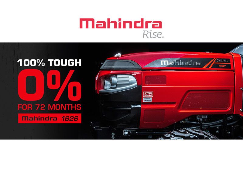  Mahindra - Get Financing For 72 Months On The Mahindra 1626