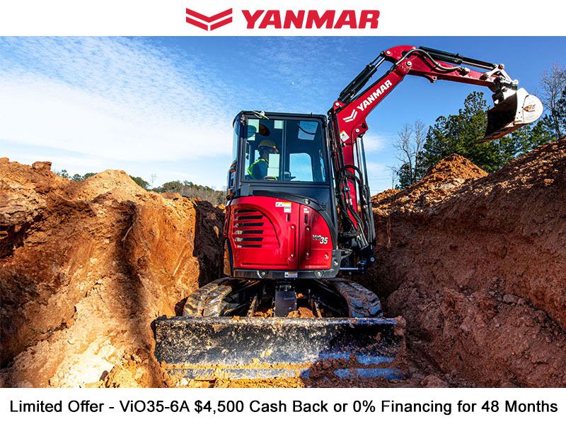 Yanmar - Limited Offer - ViO35-6A $4,500 Cash Back or 0% Financing for 48 Months