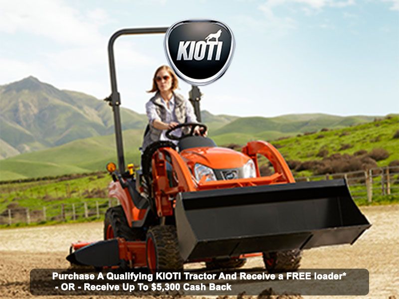 Kioti - Purchase A Qualifying KIOTI Tractor And Receive a FREE loader* - OR - Receive Up To $5,300 Cash Back