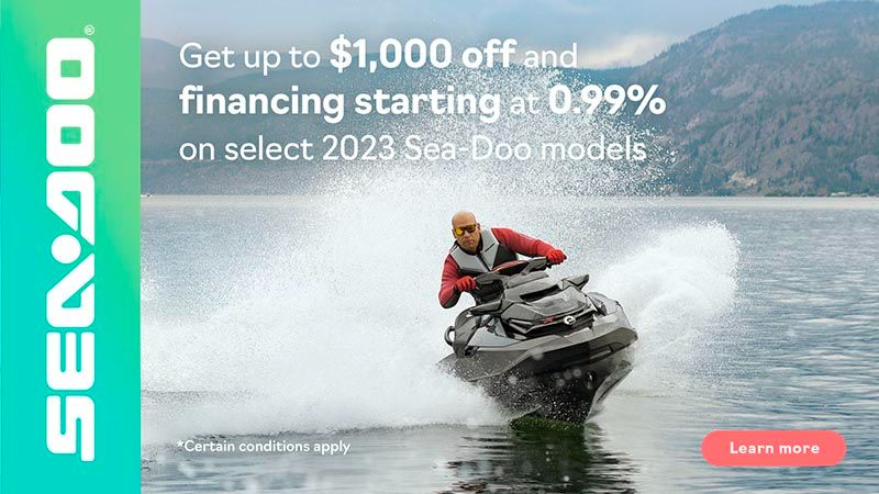Sea-Doo - Get a rebate up to $1,000 and financing starting at 0.99% on select personal watercraft models