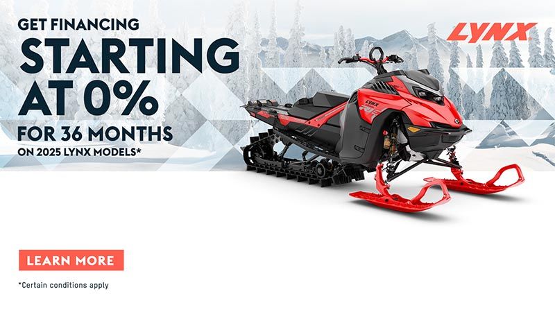 LYNX - Get financing starting at 0% for 36 months on 2025 Lynx models