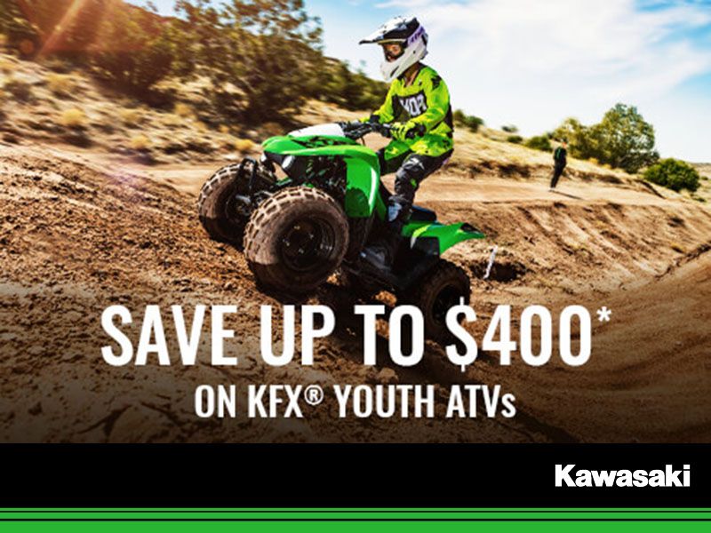  Kawasaki - Save Up To $400* on KFX Youth ATVs