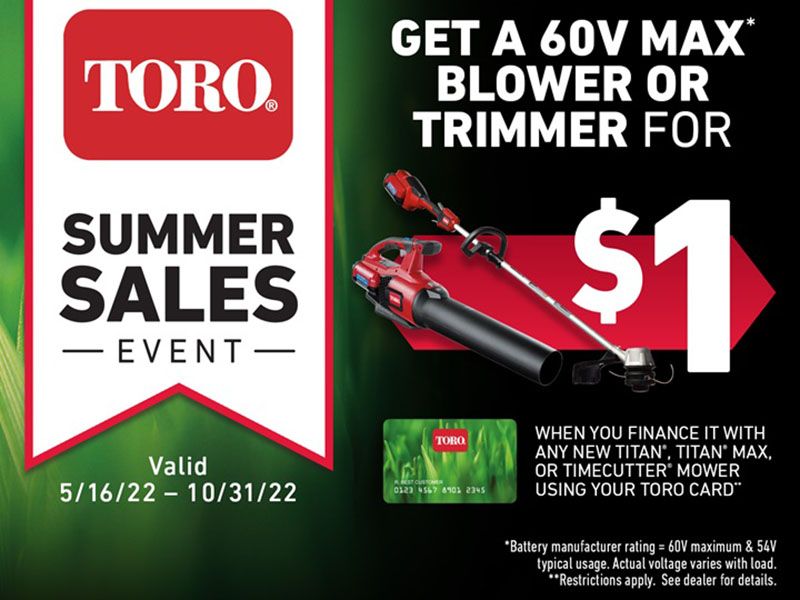  Toro - Summer Sales Event