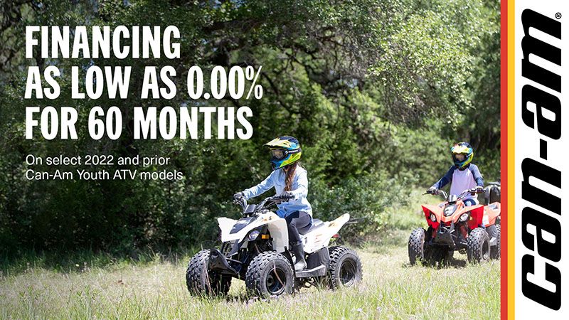  Can-AM - Get Financing As Low As 0% For 60 Months On 2022 And Prior Youth ATV Models