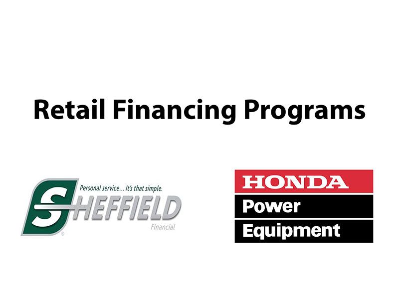  Honda Power Equipment - Retail Financing Programs