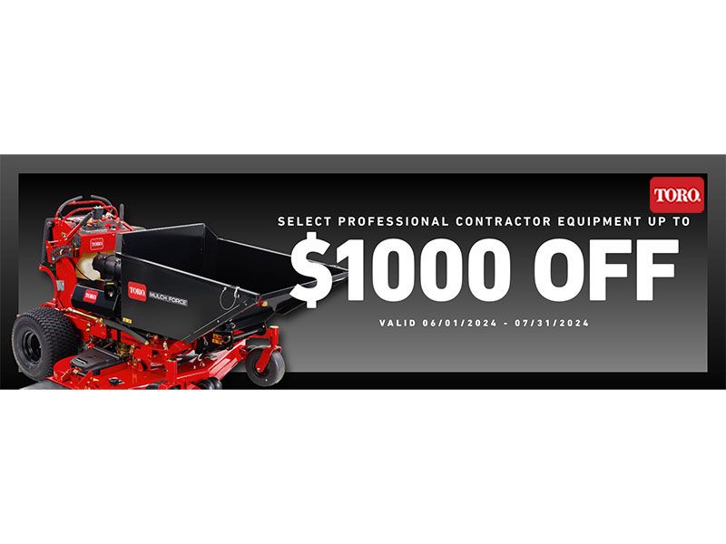 Toro - Select Professional Contractor Equipment Up To $1000 Off