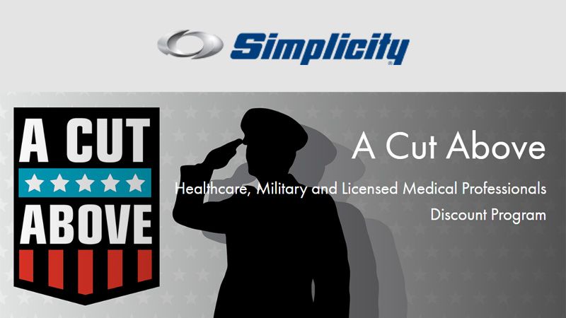 Simplicity - A Cut Above - Military & First Responder Discount Program