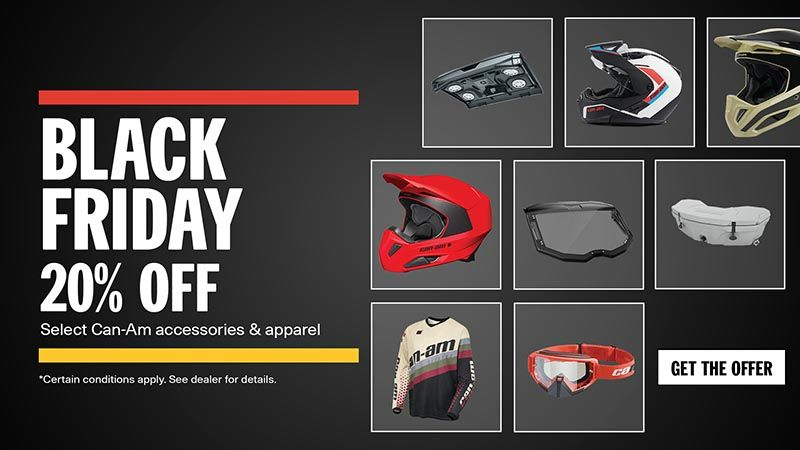 Can-Am - Black Friday 20% off select Can-Am accessories & apparel