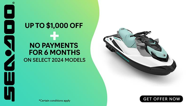 Sea-Doo - Get rebates up to $1,000 and no payment for six months on select 2024 Sea-Doo PWC models