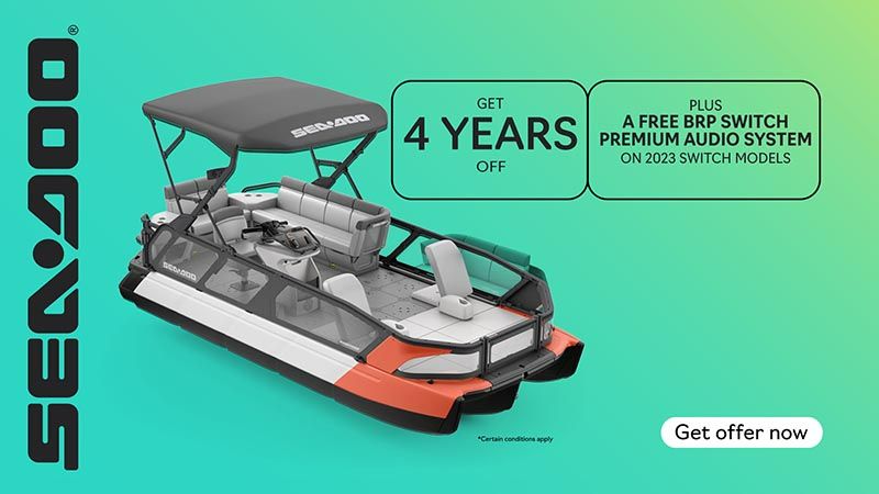 Sea-Doo - Get 4 years of coverage and a free BRP Switch Premium Audio System on 2023 Sea-Doo Switch models