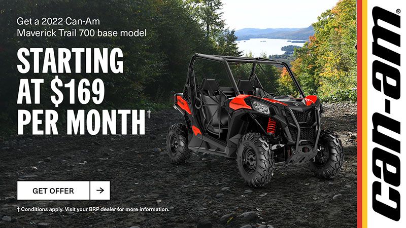Can-Am - Get A 2022 Can-Am Maverick Trail 700 Base Model Starting At $169 Per Month