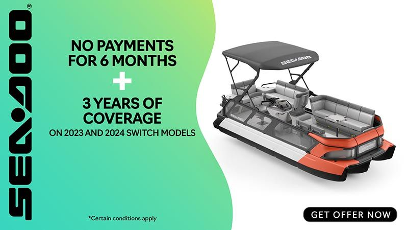 Sea-Doo - Get no payment for six months and 3 years of coverage on 2024-2023 Sea-Doo Switch models